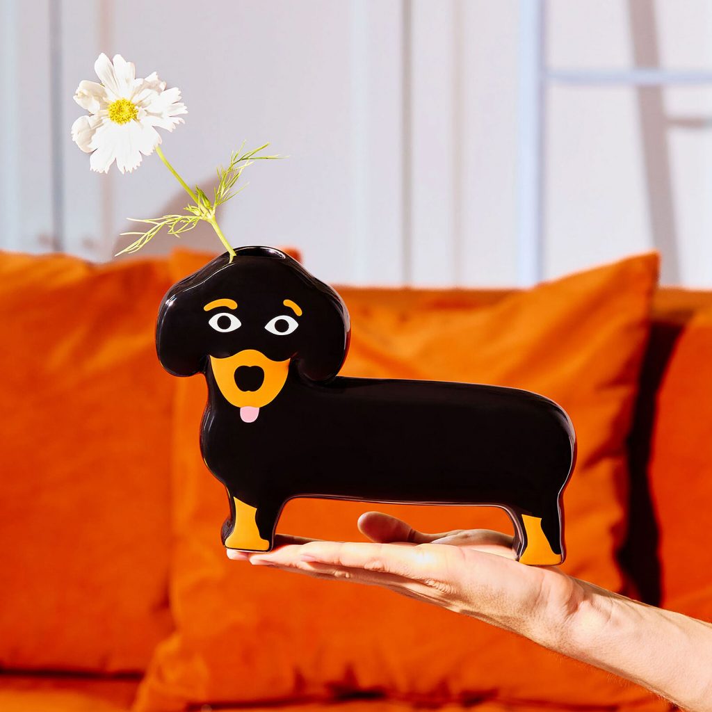 Vase Teckel de la marque Fluid Market