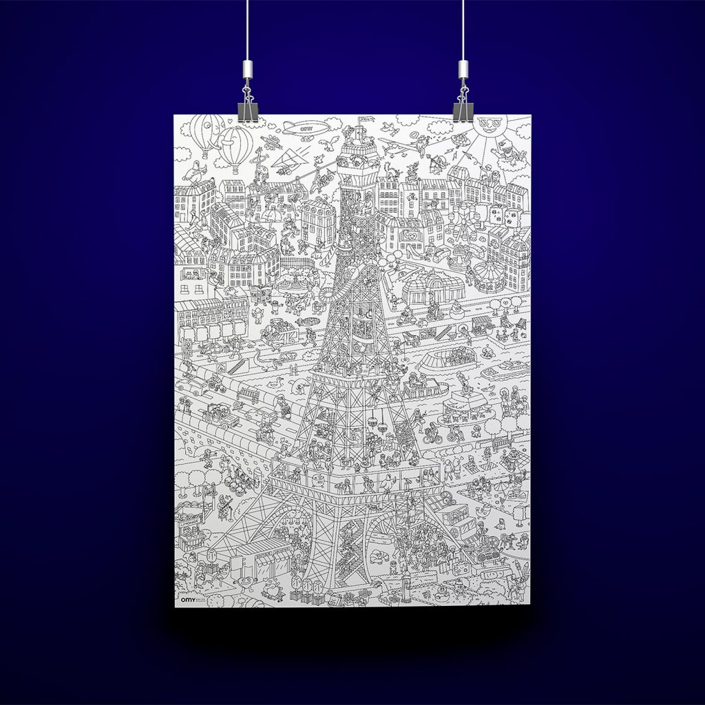 Poster à Colorier Tour Eiffel - OMY