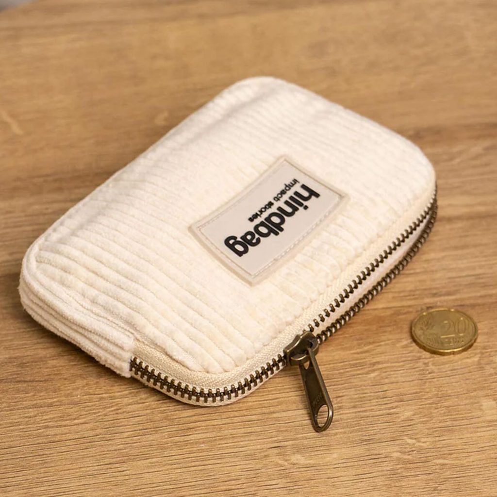 Porte-monnaie Lili Velours Beige - Hindbag