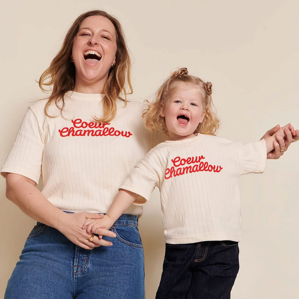 T-shirt Cœur Chamallow Crème - émoi émoi