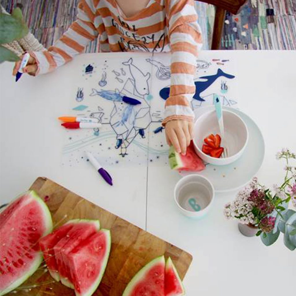 Set de Table à Colorier et ses 5 feutres Sur la Banquise - Super Petit