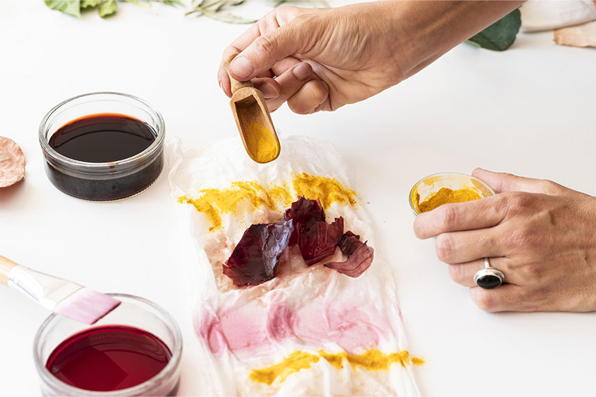 Peinture avec aliments